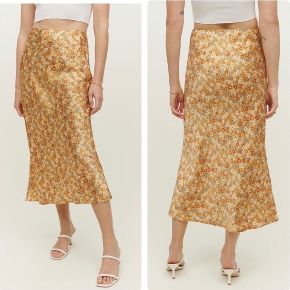 Reformation Dresses & Skirts - Reformation Pratt silk skirt in Junie Sz 2P